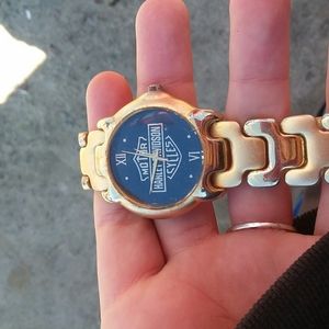 10ct gold Harley Davidson watch